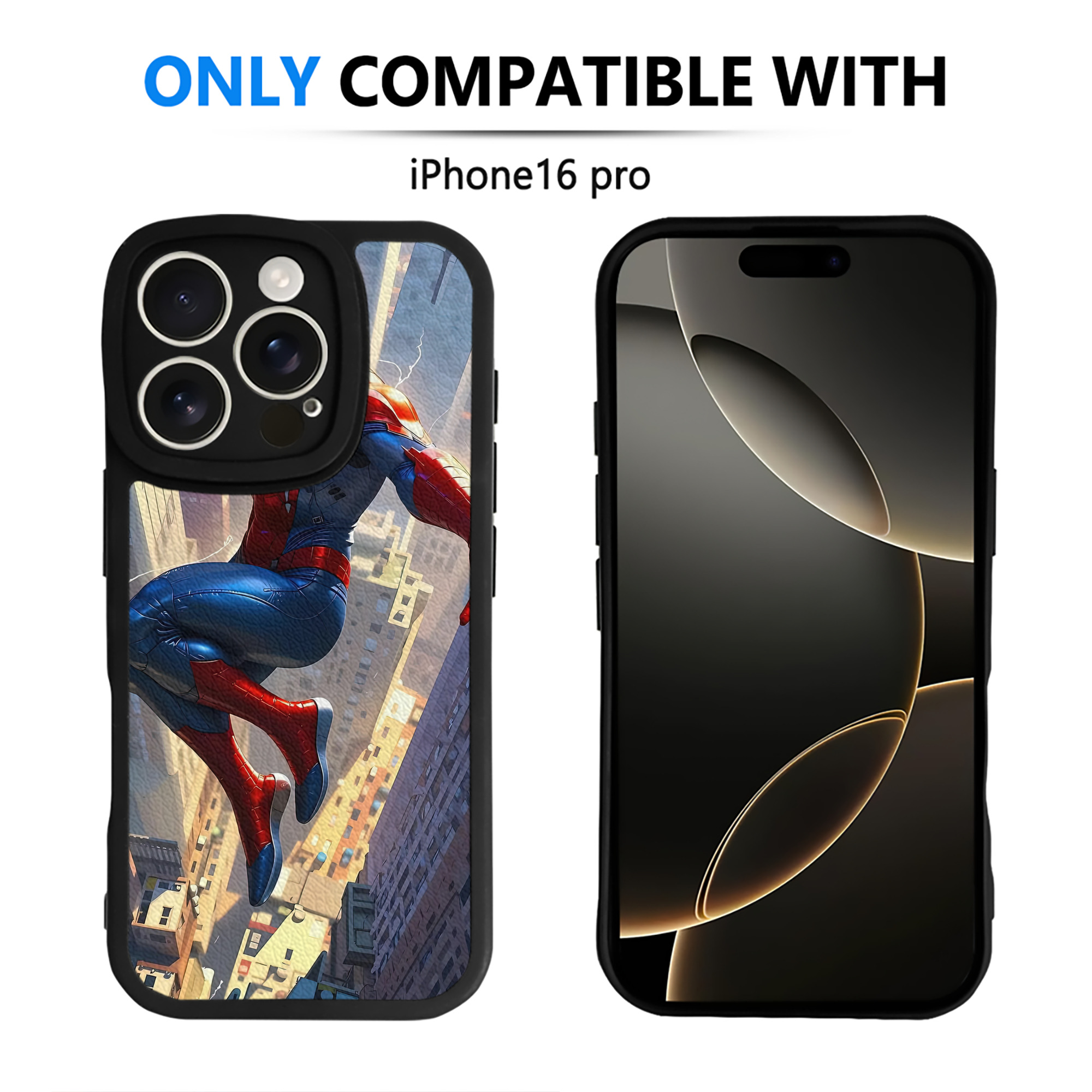 Spider Man スパイダーマン 【iPhone 16シリーズ対応】シリコンスマホケース（レザー調） 材質：シリコン